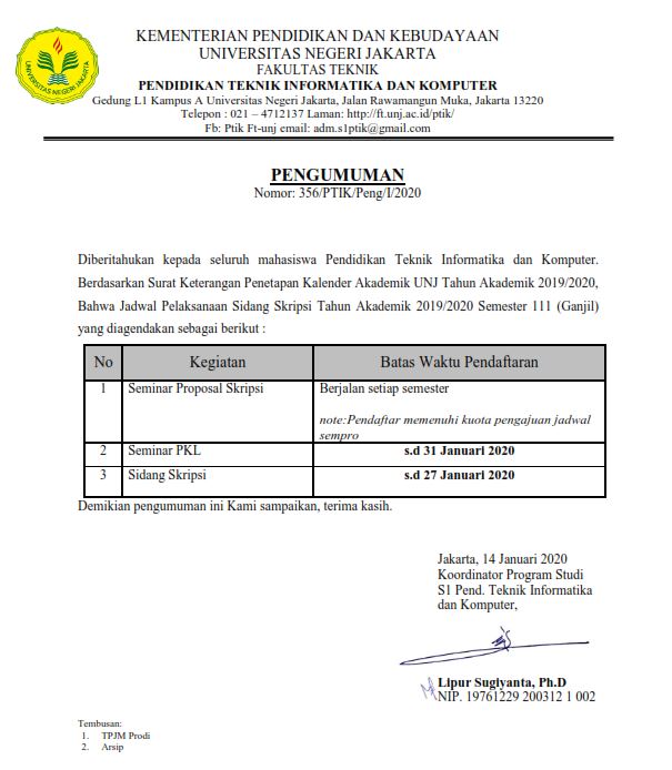 Bemp Ptik Pendidikan Informatika